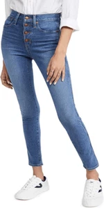 Madewell 10" High Riser Skinny Skinny Knopfleiste Jeans Größe 25 - Bild 1 von 13