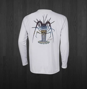 Weiße Performance Hummer März Angelhemden für Herren   - Bild 1 von 4