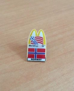 USA 1994 World Cup McDonald's NORWAY National Team Metal Pin Excellent Vintage - Picture 1 of 3