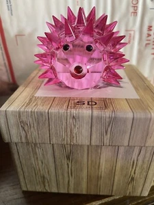 Hedgehog Hot Pink Crystal Paperweight Figurine SD Simon Designs  - Picture 1 of 6
