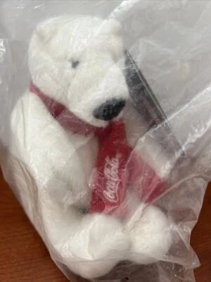 New!! 2007 Coca Cola Polar Bear Plush 7" Collectible - Image 1 of 4