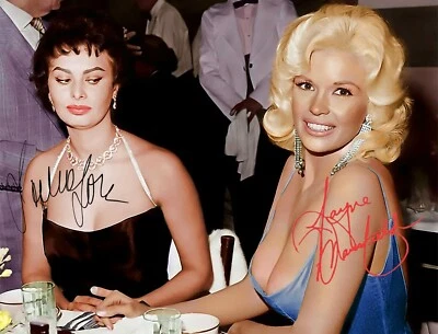 SOPHIA LOREN JAYNE MANSFIELD 8X10 SIGNED PHOTO AUTOGRAPH SIGNATURE REPRINT