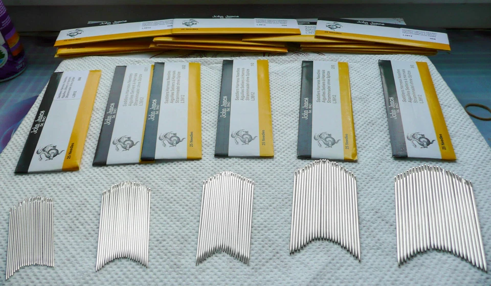 John James Saddlers Harness Needles Leathercraft Handnähnadeln Lederhandwerk DIY - Bild 1 von 4