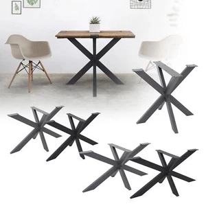 2x patas cruzadas de metal para mesa de comedor trabajo modelo industrial spider - Imagen 1 de 65