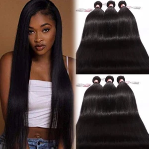 40-80cm Echthaartresse Echthaar Extensions Haarverlängerung Weft Tressen Dick DE - Bild 1 von 25