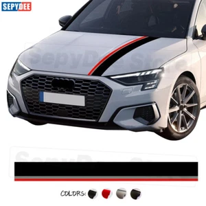 Sport Performance Tri Color Hood Bonnet Decal For Audi A3 8V 8Y 8P 8L S3 RS3 - Picture 1 of 7