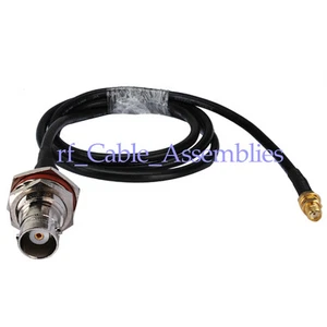 BNC Jack to SMA Jack female pigtail Cable RG58 50CM for Wireless Antenna - Picture 1 of 3