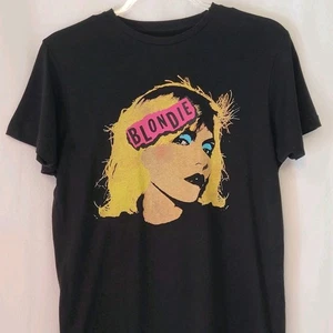 Blondie Debbie Harry Graphic Black Short Sleeve T Shirt Punk Rock New Wave Sz S - Picture 1 of 5