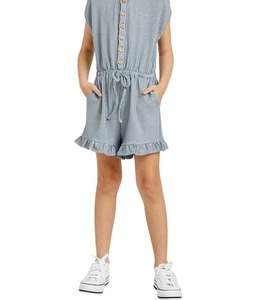 Hayden La Girl's Buttoned Stripe Knit Romper Size XL - Picture 1 of 3