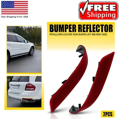 Pair Rear Bumper Reflector For 2011-12 Mercedes Benz GL CLASS GL350 GL450 GL550 - Image 1 of 4