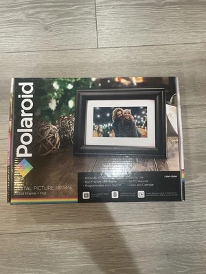 Polaroid Digital Picture Frame 7" Wood Frame 800 X 480 Resolution PDF-750W New - Image 1 of 3