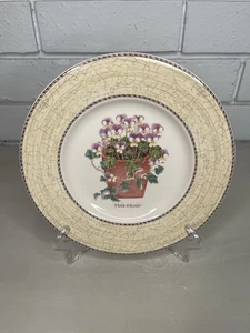 VTG Wedgwood Sarah’s Garden Viola Tricolor Yellow Salad Plate Queen's Ware 1997 - Picture 1 of 8
