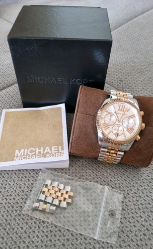Orologio da polso Michael Kors MK5735 Lexington acciaio inox oro argento rosa