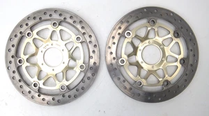 HONDA VFR 800 VTEC FRONT BRAKE DISCS FRONT ROTORS 4.5mm MIN 3.5mm NON ABS 2003 - Picture 1 of 20