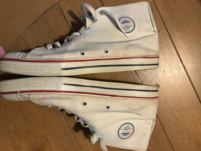 Винтажные очень РЕДКИЕ холщовые баскетбольные кроссовки Pro-League с высоким верхом. 1950-е - 1970-е - Изображение 1 из 4