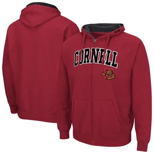 Men's Colosseum Red Cornell Big Red Arch & Logo 3.0 Full-Zip Hoodie - Picture 1 of 3