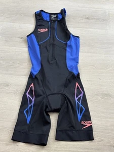 NEW Speedo Men’s Xenon Triwear Swimsuit Full Body Front Zipper Black Small NWOT - Picture 1 of 10