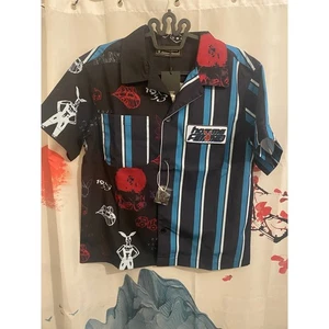 Homme Femme x Playboy Bunny Doodle Short Sleeve Button Up - Picture 1 of 8