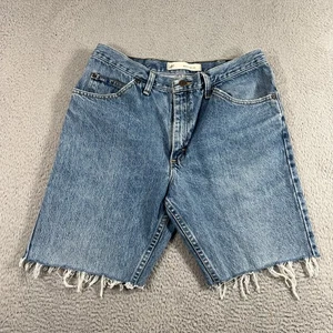 Lee Cut Off Shorts 33" Blue Faded Denim Jean Bermuda Dad Jorts Beach Sz 34 - Picture 1 of 10