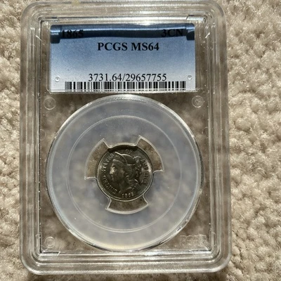 1865 3 Cent PCGS MS64 - Image 1 of 4