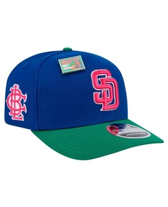 Cappellino e spilla elasticizzati San Diego Padres Big League Chew Blue New Era 9seventy - Foto 1 di 3