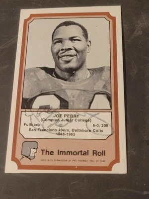Firmado 1974 Fleer Immortal Roll Joe Perry Autógrafo San Francisco 49ers Foto 1 de 4