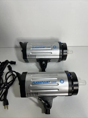 Flashpoint 1220 Studio Flash Light Set - Tested and Working - Image 1 of 4