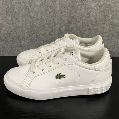 Zapatillas informales de tenis blancas Lacoste Powercourt para niños pequeños EE. UU. 12,5 / EUR 30 Foto 1 de 4