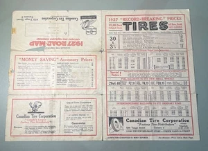 Vintage 1927 Canadian Tire Corp. Road Map Ontario & Adjacent Territory - Picture 1 of 3