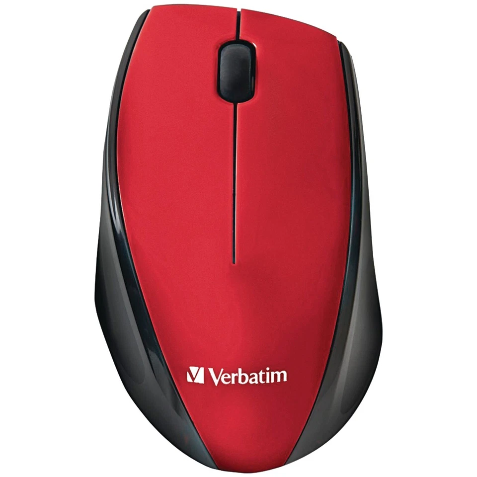 VERBATIM 97995 Wireless Multi-Trac Blue LED Optical Mouse (Red) - Image 1 of 4