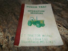 Power Trac TRACTORS OPERATOR'S / Operation MANUAL  - Vintage