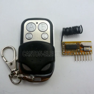 Kit de decodificación inalámbrica Arduino Demo 4 canales RF interruptor de control remoto EV1527 llavero Foto 1 de 4