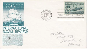 POSTAL HISTORY - FIRST DAY COVER FDC1957 INTER. NAVAL REVIEW C.STEPHEN ANDERSON - Picture 1 of 1