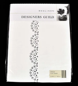 Designers Guild Bedlinen Single Venetia Flat Sheet Graphite 275cm x 180cm - Picture 1 of 3