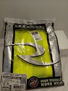 SV2ZGM ANSI/ISEA Class 2 Mesh HIGH VISIBILITY Reflective Safety Vest ROAD WORK - Picture 1 of 5