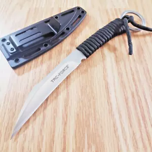 Tac Force Fixed Knife 3.75" Stainless Steel Full Tang Blade Cord Wrapped Handle - Picture 1 of 12