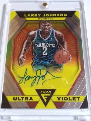 Panini Flux Larry Johnson 2022 automático ultravioleta firmas - listo para calificar Foto 1 de 3