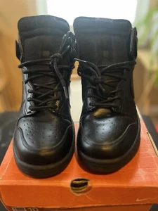 Sz 10 - 2003 Nike Dunk Premium High Black SB Blackout Zoom Air 307735 001 - Picture 1 of 14