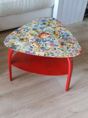 Petite Table Basse Tripode Design Scandinave Relooké  - Photo 1/4