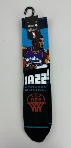 Stance NBA Utah Jazz Donovan Mitchell Crew Socks Men's Large 9-13 Cover