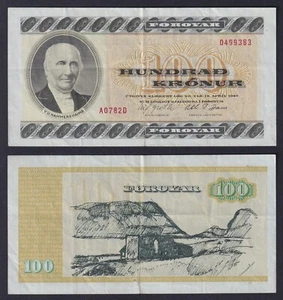 Banknotes Islands Faroe 100 Kronur 1949 (1978) P 21a BB VF+ - Picture 1 of 1