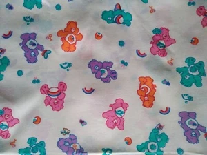 Vintage Care Bears Fabric 19" x 43" CREAM Background Lightweight - Picture 1 of 1