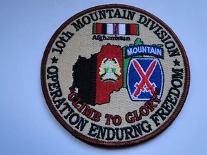 Parche 10th Mountain Division Operation Enduring Freedomca 10 cm  - Imagen 1 de 1