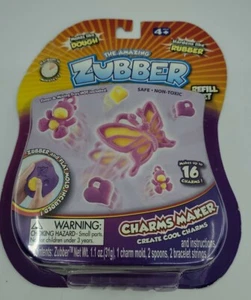 NEU Zubber Cool Charms Maker Nachfüllset Formen wie Teig härtet aus wie Gummi  - Bild 1 von 3
