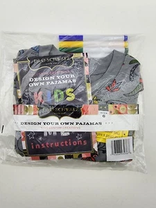 FAO SCHWARZ Boy's Size 6 Grey Design Your Own Pajamas Long Sleeve 2 Piece (2241) - Picture 1 of 1