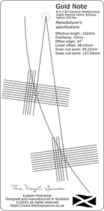 Cartridge Arc Protractor for Gold Note B-5.1 B7 Ceramic Mediterraneo Giglio - Picture 1 of 4