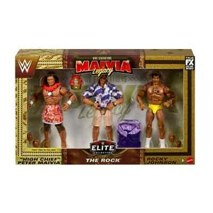 WWE Mattel Elite Rock, Rocky Johnson, Peter Maivia Generations Legacy confezione da 3 nuovi - Foto 1 di 8