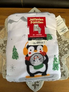 NEU $58 2X 20/22W Jammies für Ihre Familien PJ Set Pinguin Schneekönigin Kuscheltiere Blindgänger - Bild 1 von 4
