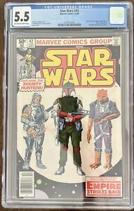 Star Wars #42 🌟 CGC 5.5 NEWSSTAND 🌟 1st Boba Fett! Marvel Graded Comic 1980