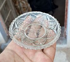 Vintage Beautiful Crystal Clear Decorative Glass Plate